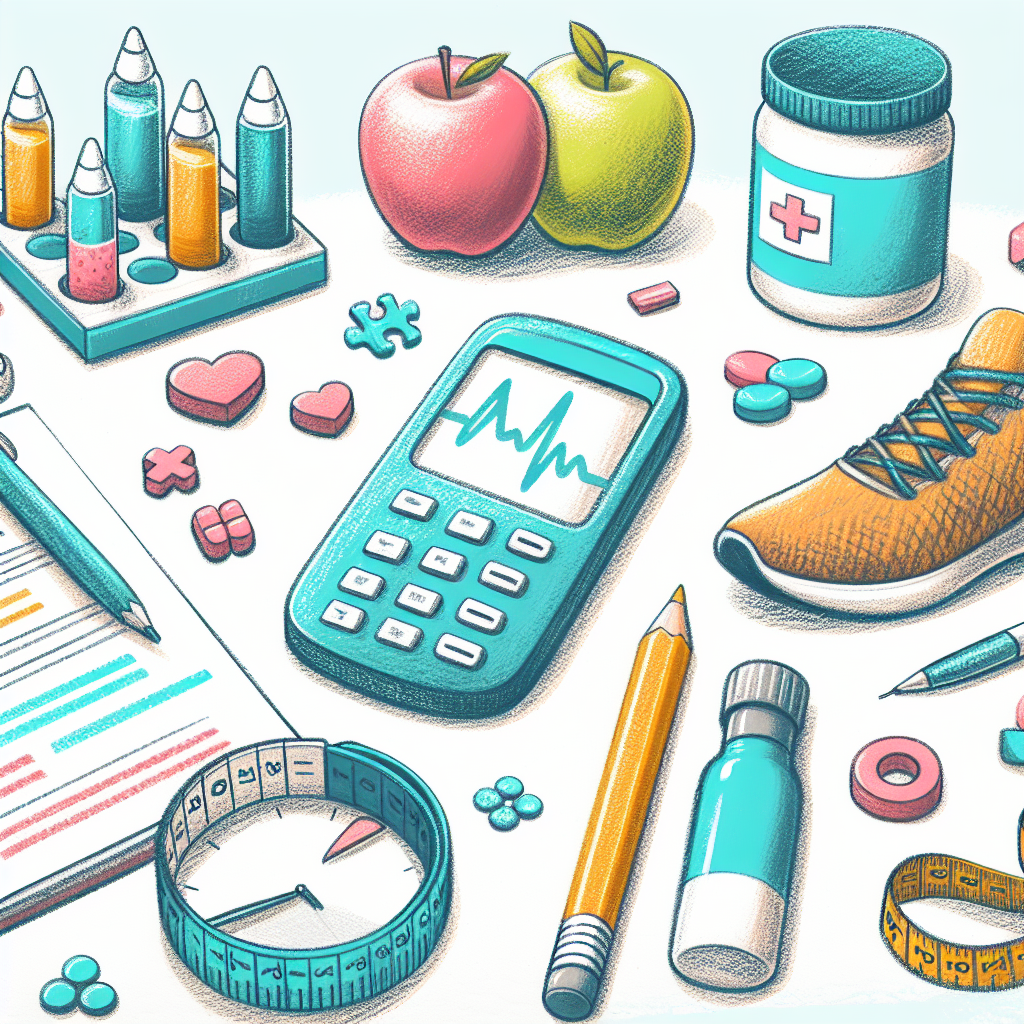 Pastelková ilustrace znázorňující téma: Diabetes