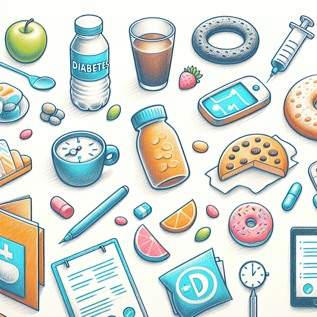 Pastelková ilustrace znázorňující téma: Cukrovka