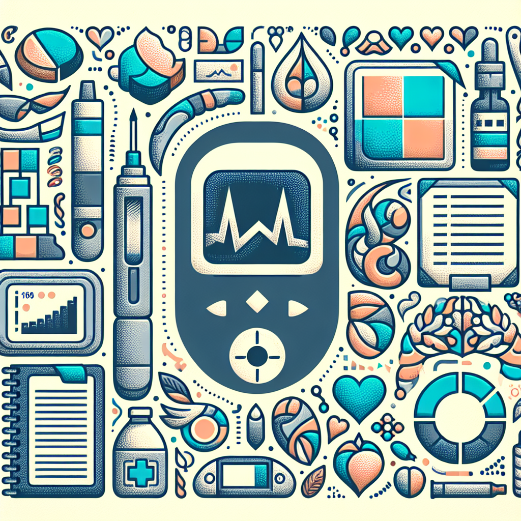 Pastelková ilustrace znázorňující téma: Diabetes
