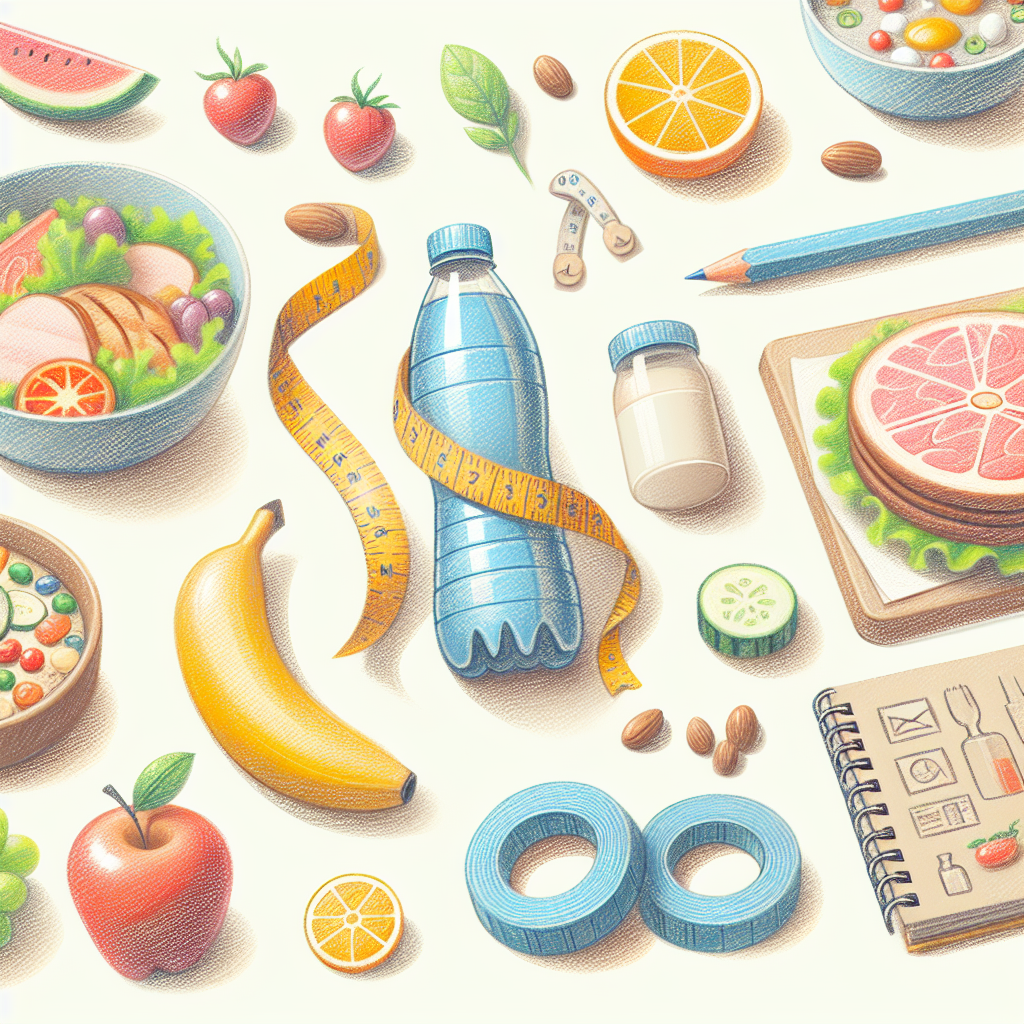 Pastelková ilustrace znázorňující téma: Diety