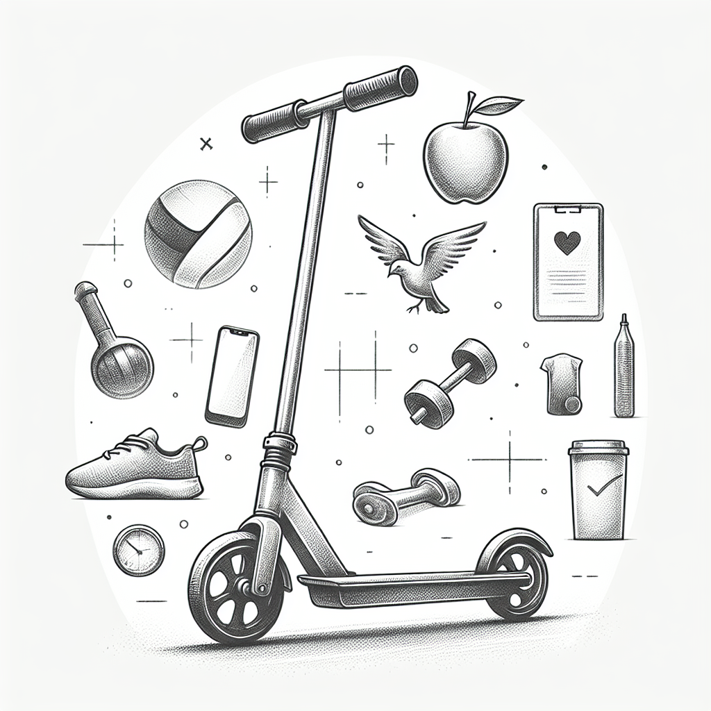 Pastelková ilustrace znázorňující téma: Fitness a zdraví