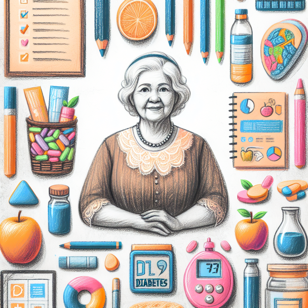 Pastelková ilustrace znázorňující téma: Cukrovka