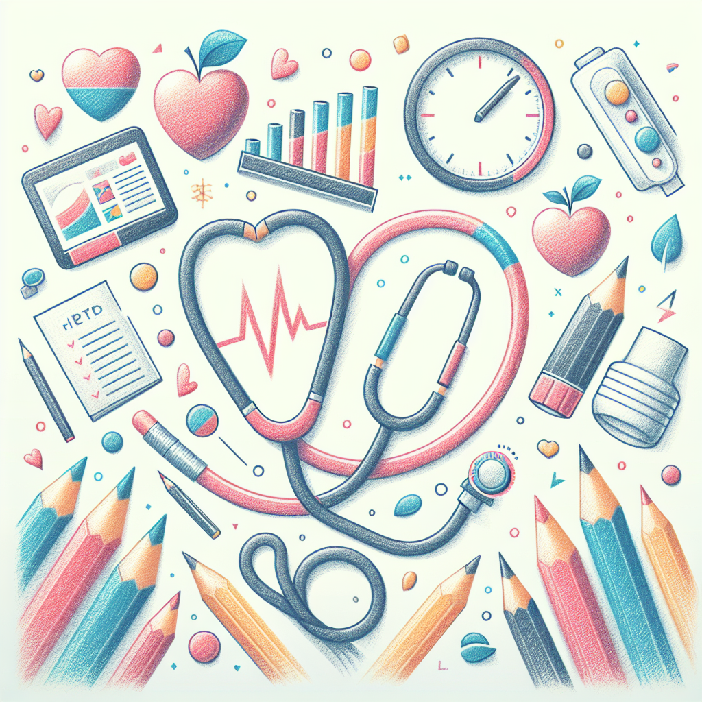 Pastelková ilustrace znázorňující téma: Zdraví