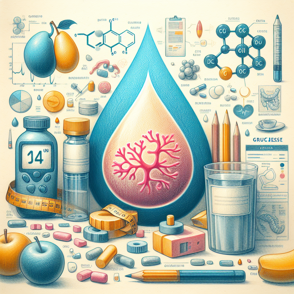 Pastelková ilustrace znázorňující téma: Diabetes