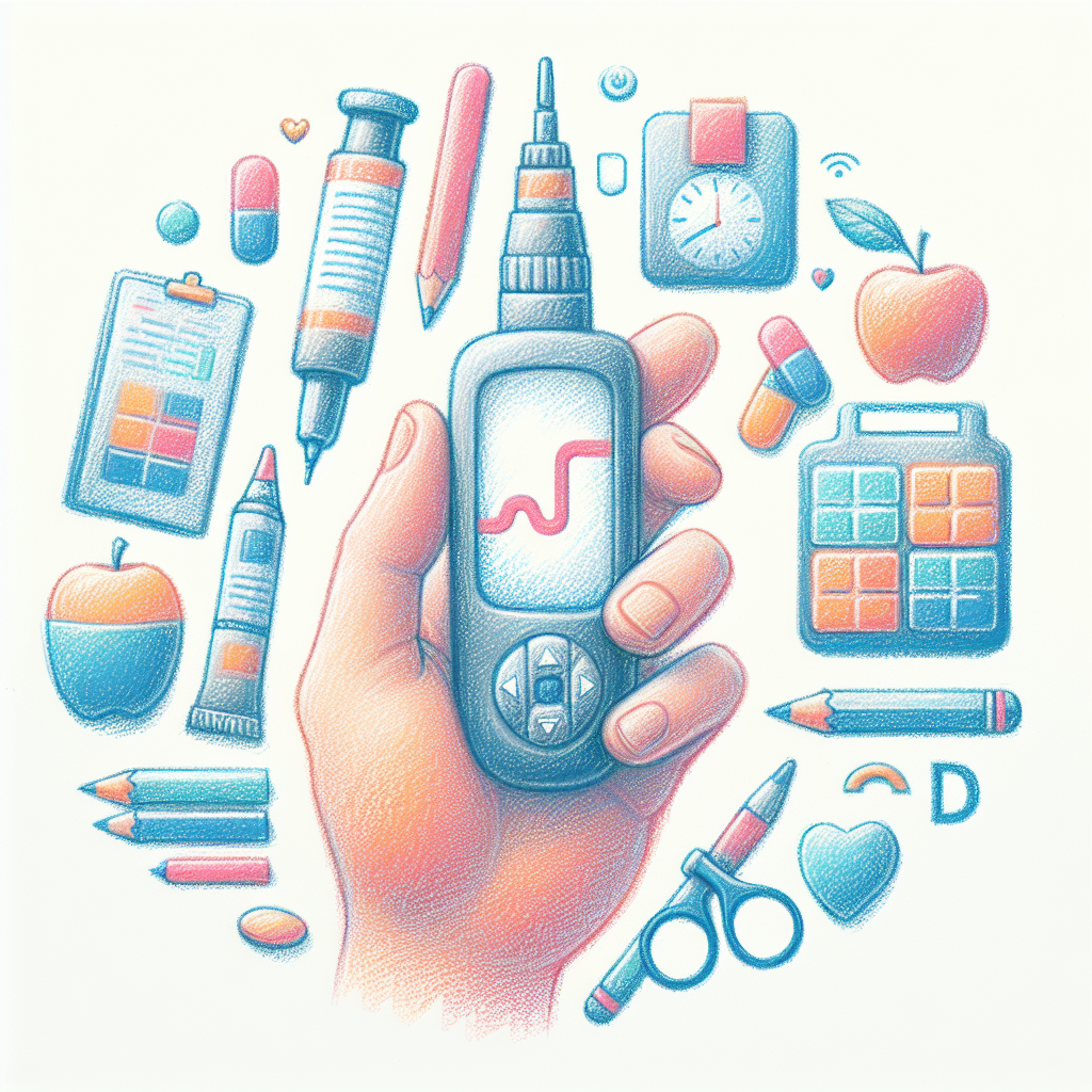 Pastelková ilustrace znázorňující téma: Cukrovka