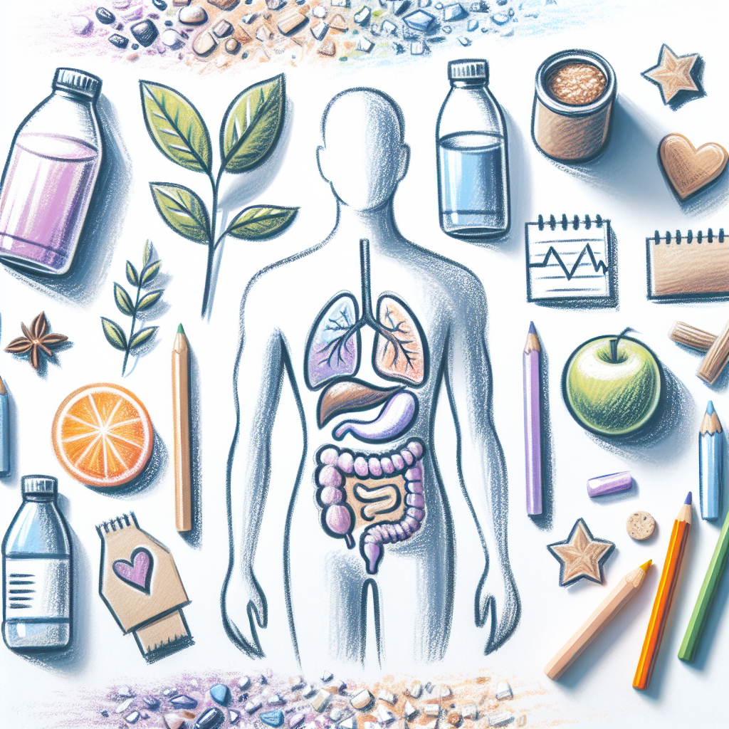 Pastelková ilustrace znázorňující téma: Detoxikace