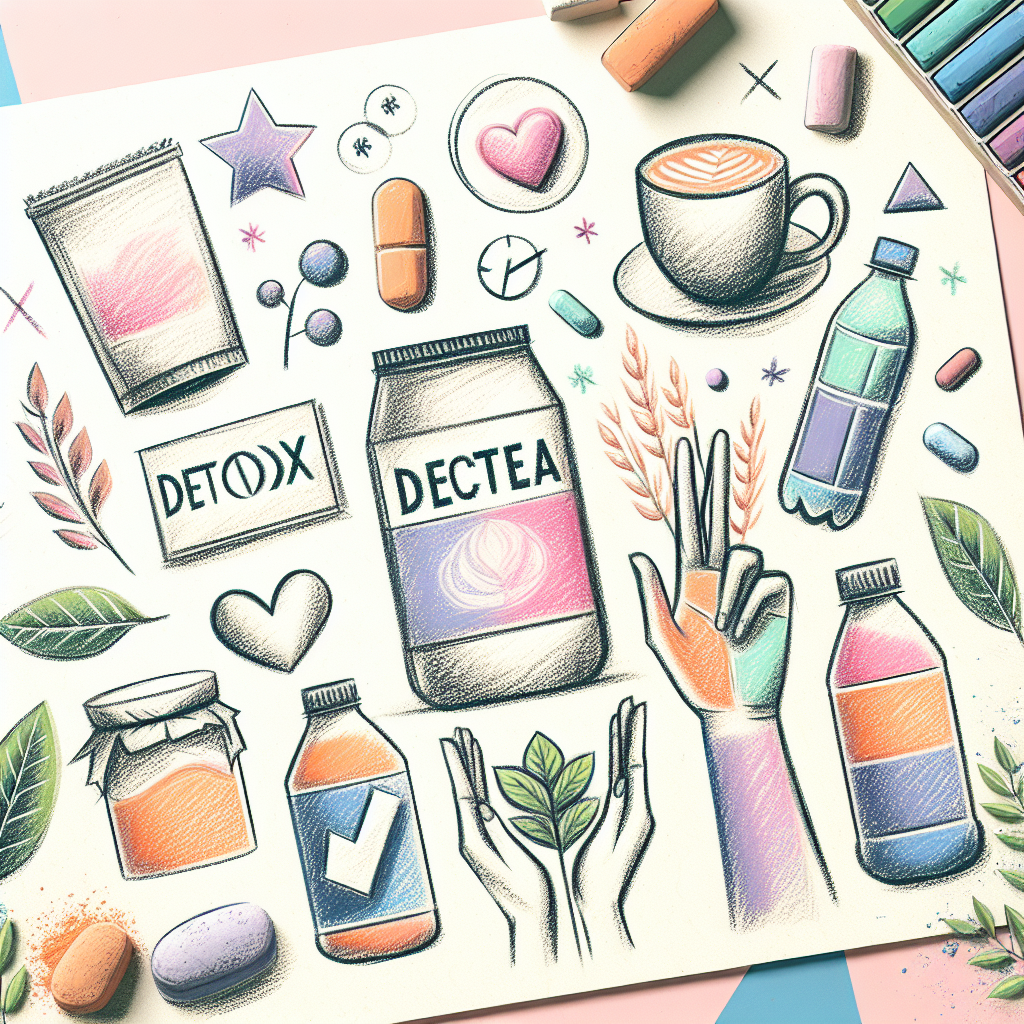 Pastelková ilustrace znázorňující téma: Detoxikace