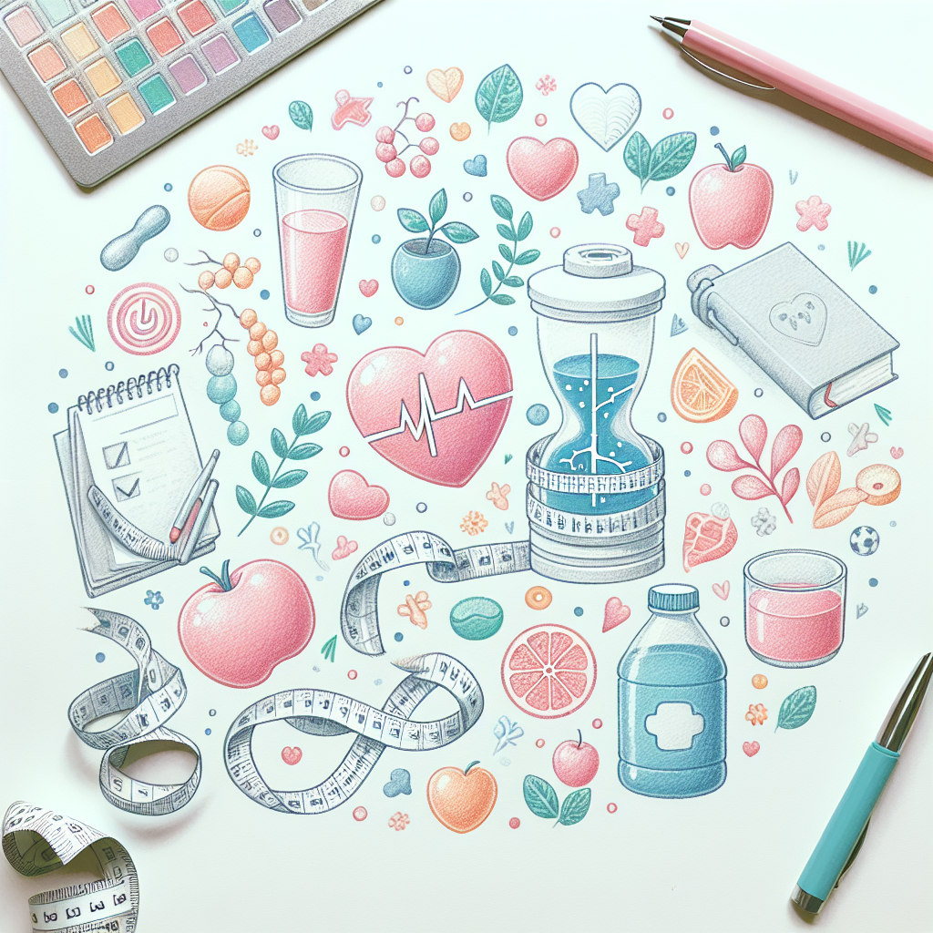 Pastelková ilustrace znázorňující téma: Zdraví a výživa