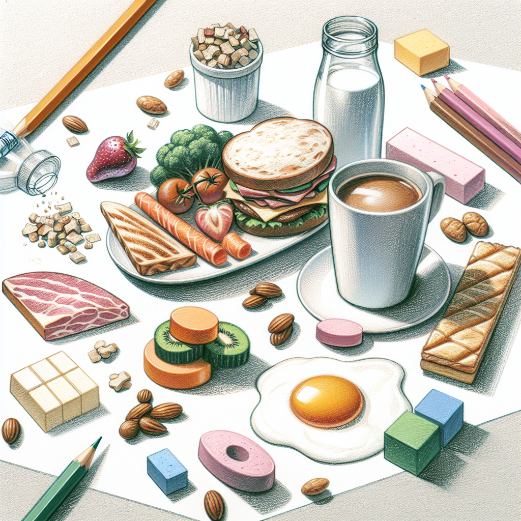 Pastelková ilustrace znázorňující téma: Zdravá výživa