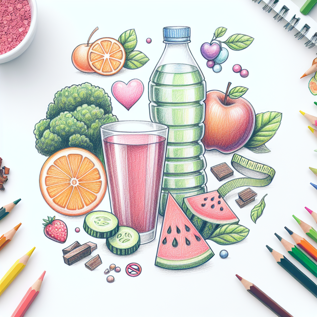 Pastelková ilustrace znázorňující téma: Detoxikace