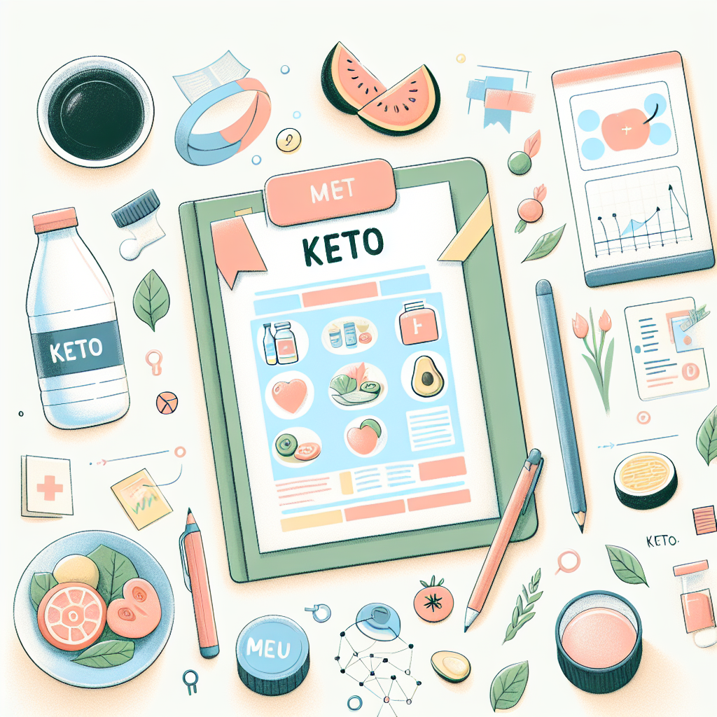 Pastelková ilustrace znázorňující téma: Keto dieta