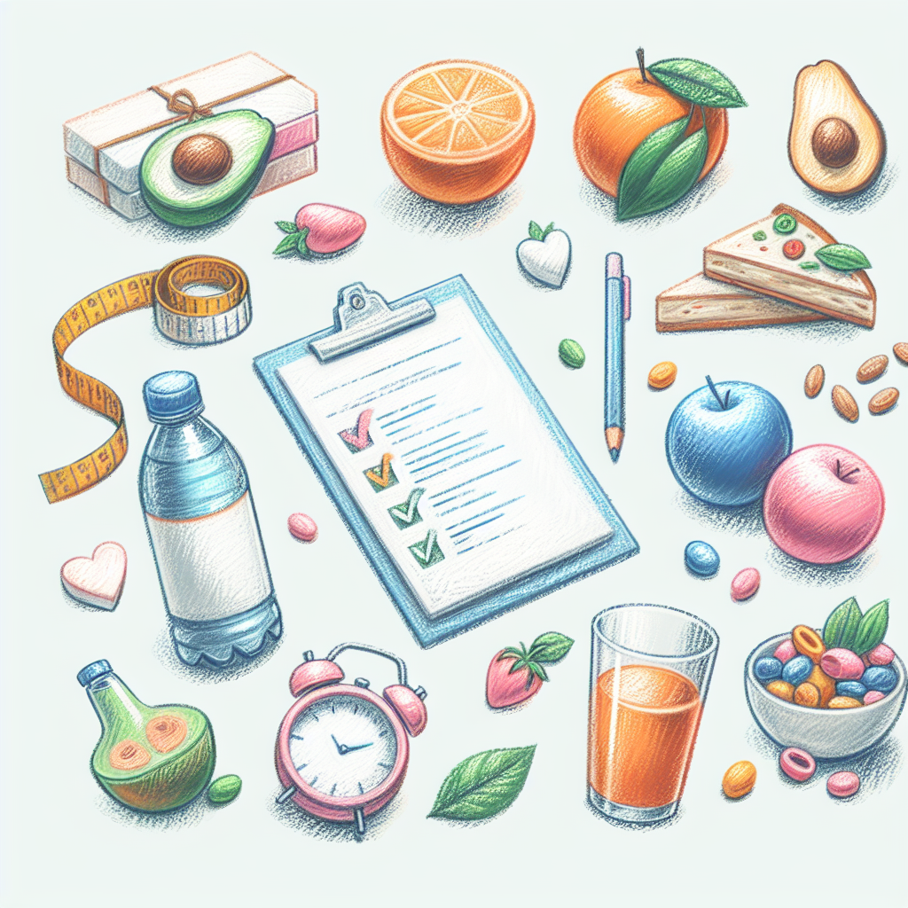 Pastelková ilustrace znázorňující téma: Hubnutí a diety