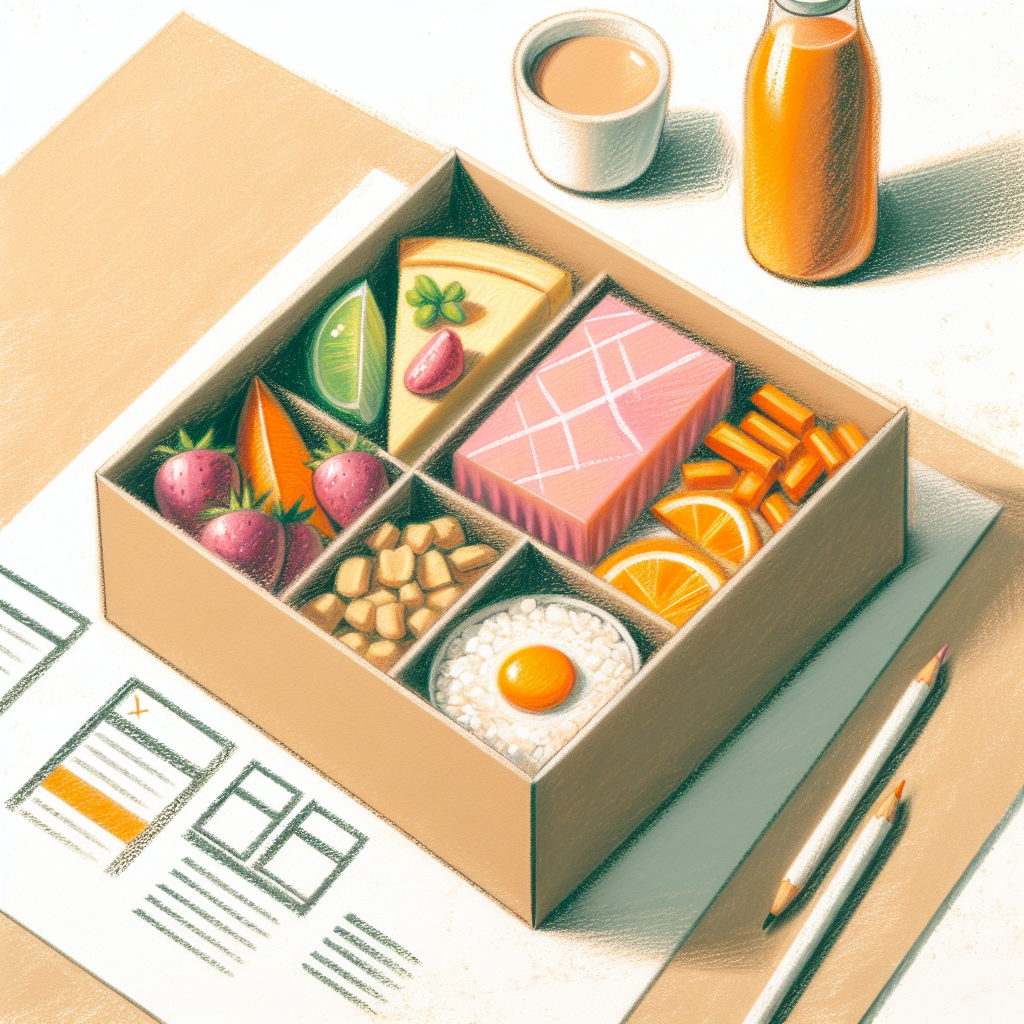 Pastelková ilustrace znázorňující téma: Diety