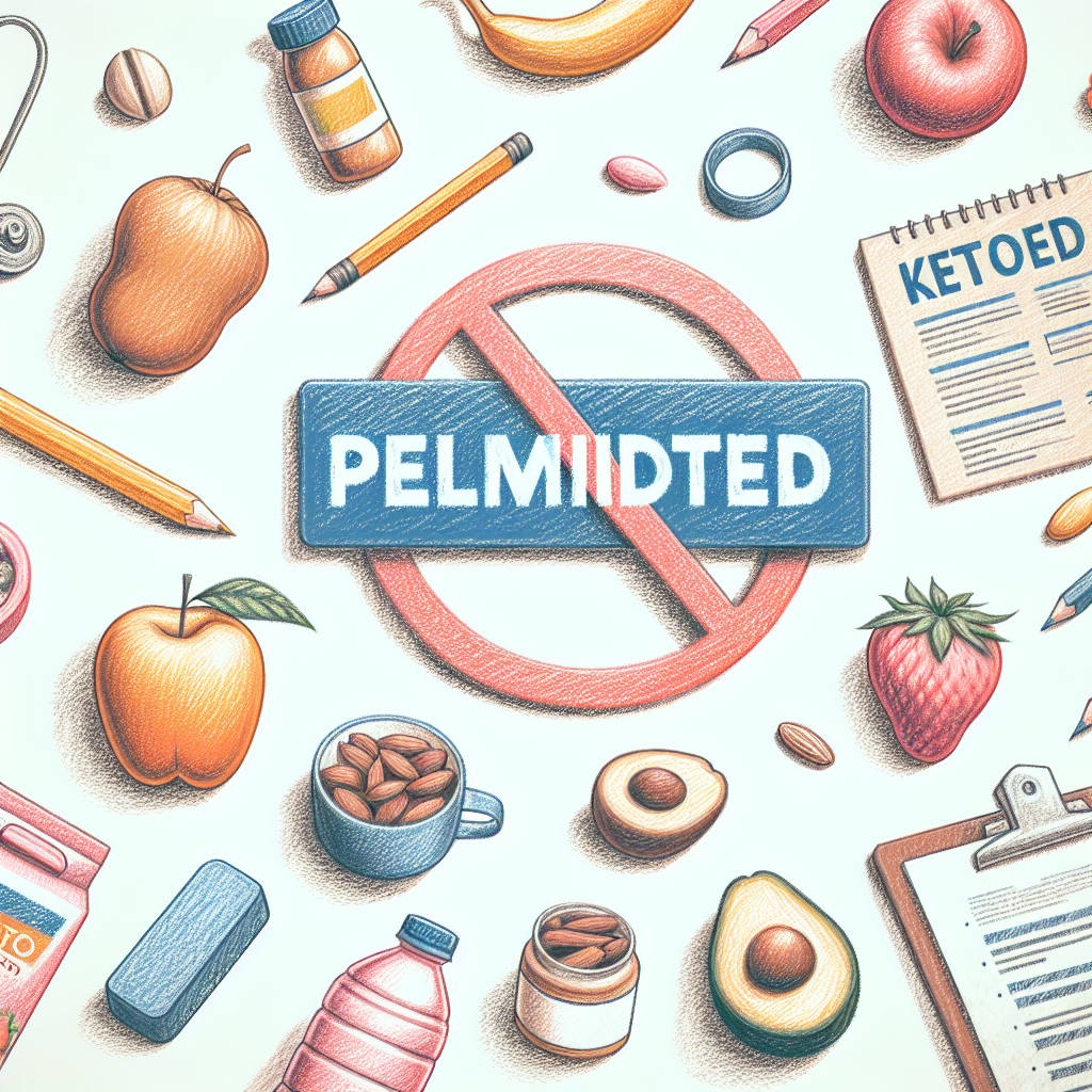 Pastelková ilustrace znázorňující téma: Keto dieta
