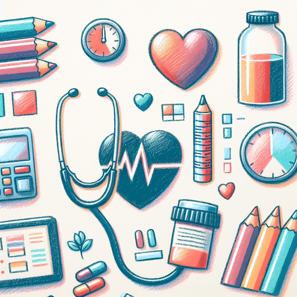 Pastelková ilustrace znázorňující téma: Zdraví