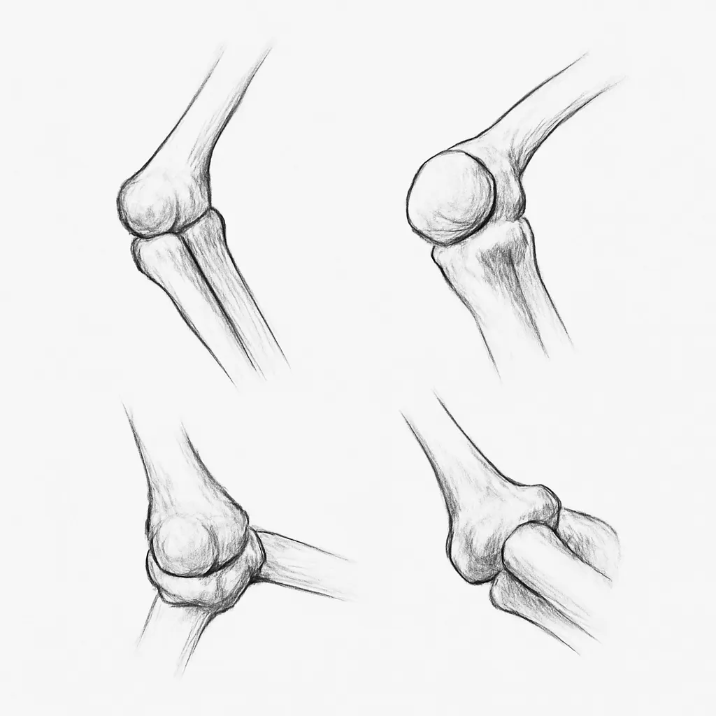 Ilustrace znázorňující téma: Různé typy artritidy a jejich příznaky