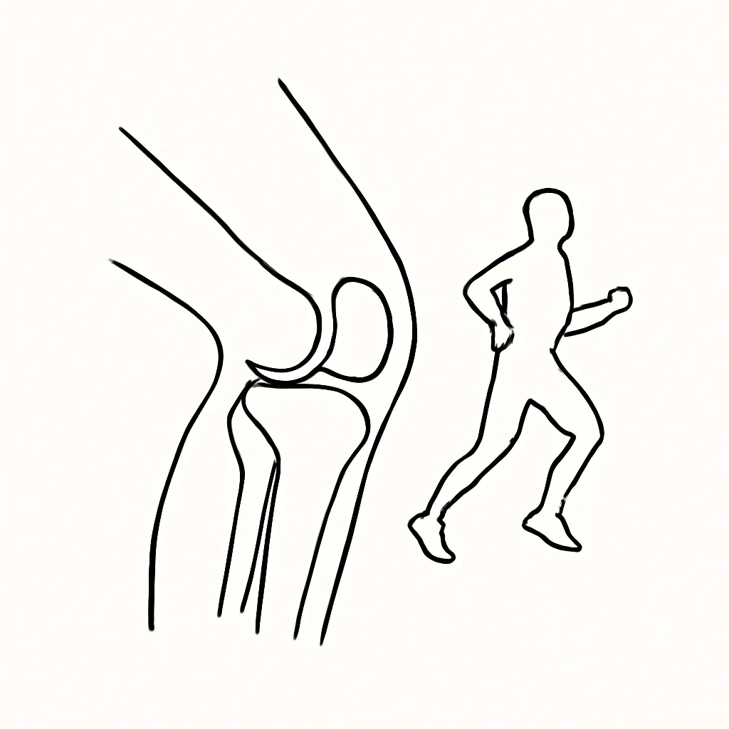 Ilustrace znázorňující téma: Artróza kolene a sport: Jak na bolestivé klouby