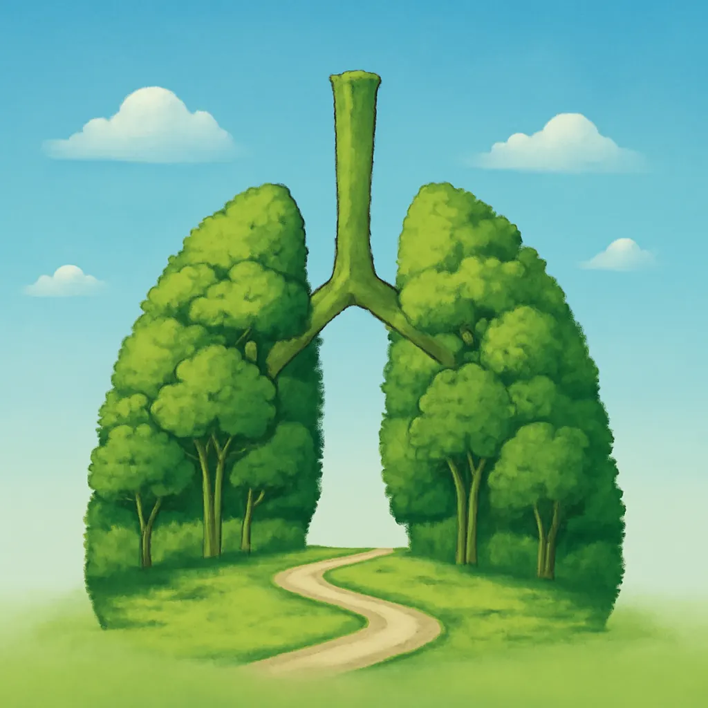 Ilustrace znázorňující téma: Astma