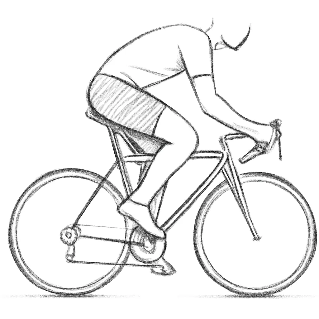 Ilustrace znázorňující téma: Jak se vypořádat s bolestmi kolen při cyklistice