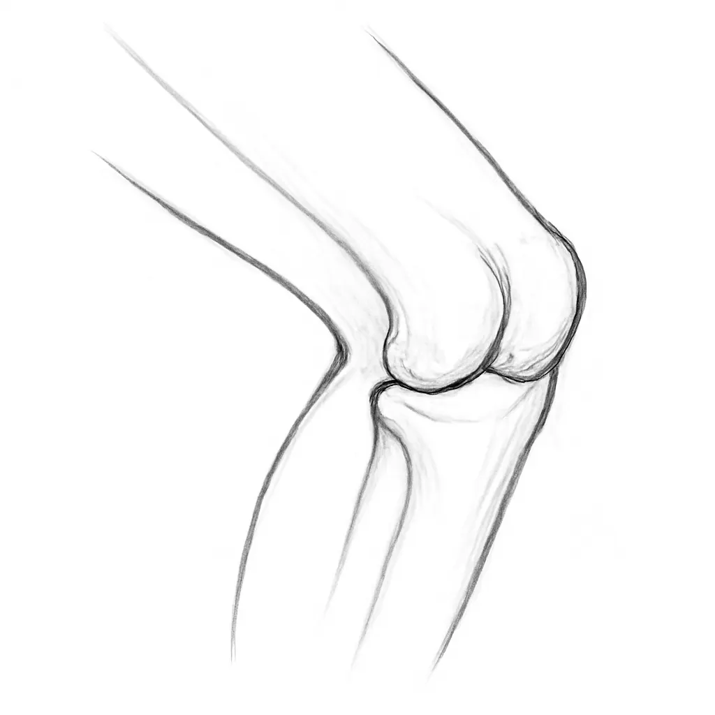 Ilustrace znázorňující téma: Bolest kolene na vnitřní straně: Příčiny a řešení