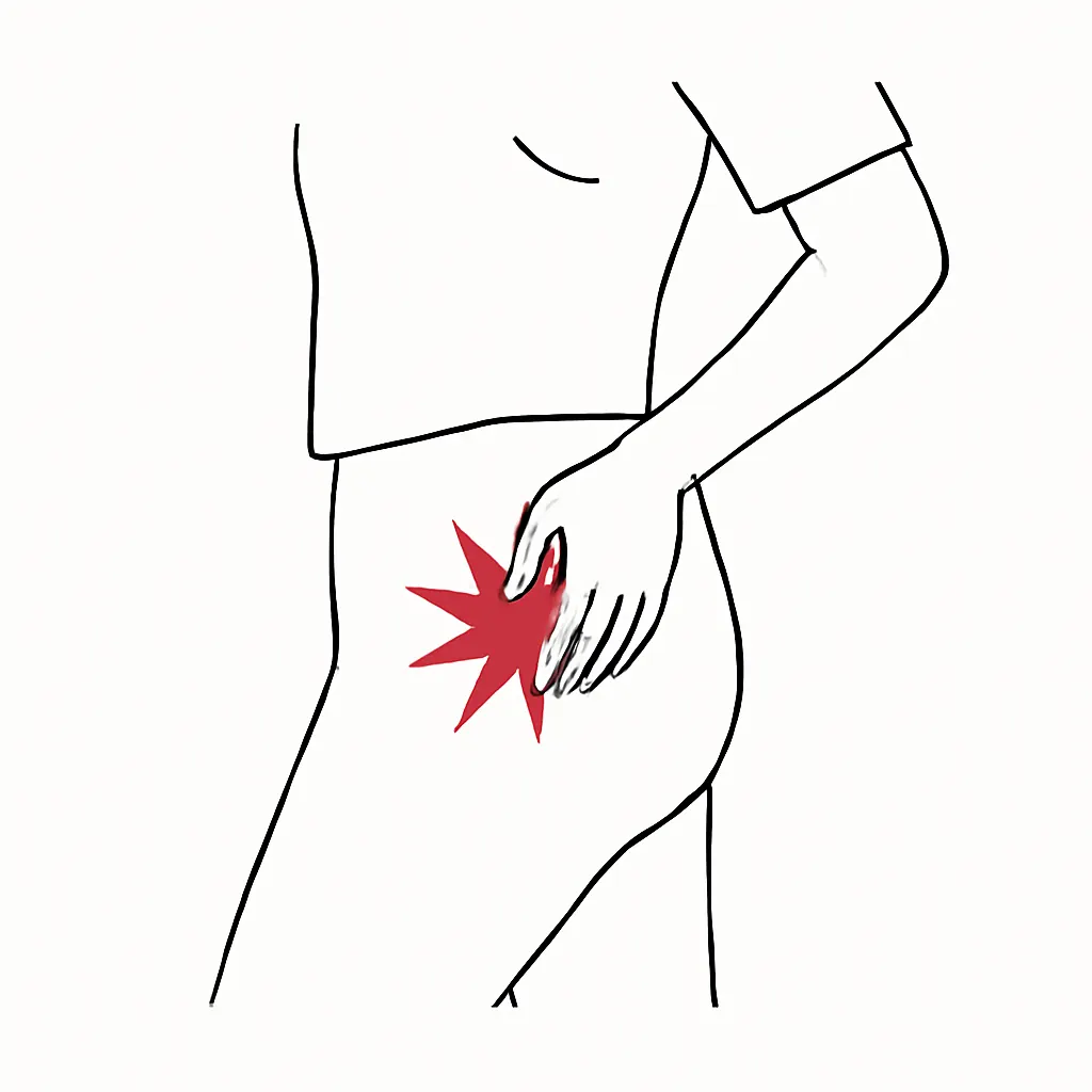 Ilustrace znázorňující téma: Jak se vyrovnat s bolestí kyčle v noci