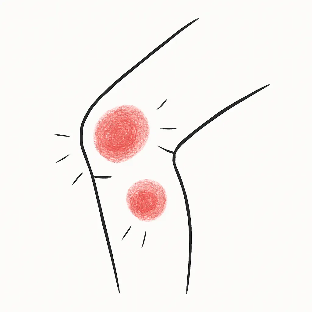 Ilustrace znázorňující téma: Bursitida kolene: jak na léčbu a prevenci